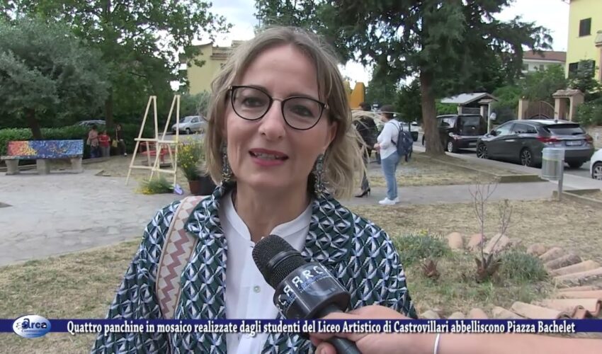 Quattro panchine in mosaico realizzate dagli studenti del Liceo Artistico di Castrovillari abbellisc