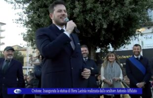Crotone Inaugurata la statua di Hera Lacinia realizzata dallo scultore Antonio Affidato