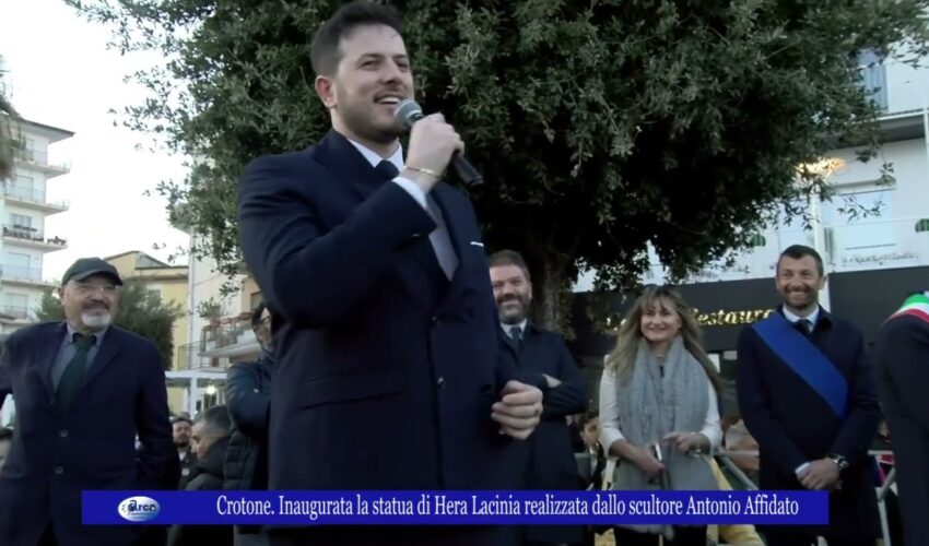 Crotone Inaugurata la statua di Hera Lacinia realizzata dallo scultore Antonio Affidato