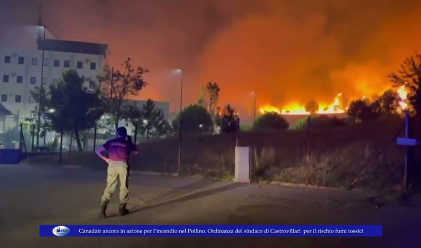 Canadair ancora in azione per l’incendio nel Pollino. Ordinanza del sindaco di Castrovillari